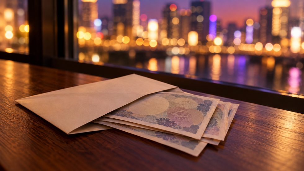 チャットレディの即日現金日払いで受け取る現金のイメージ