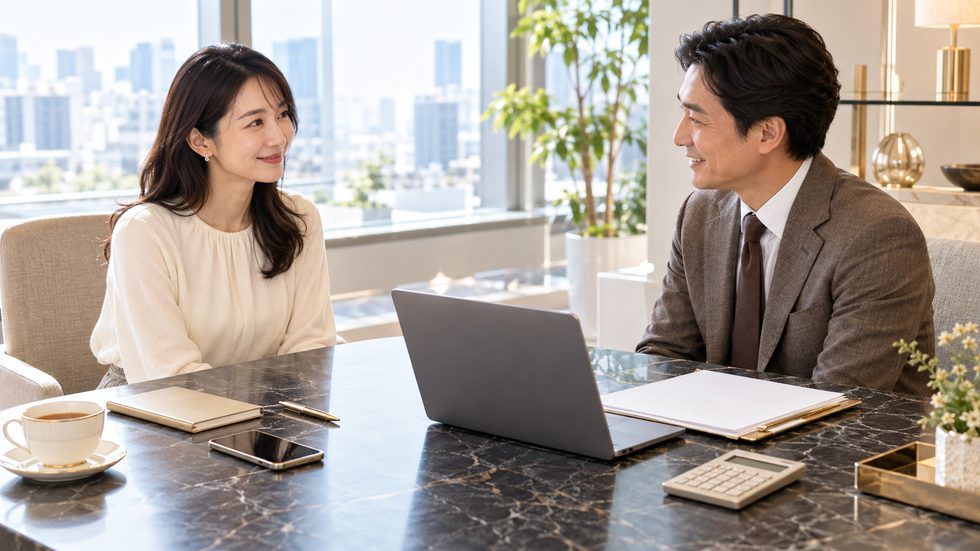 副業収入の確定申告について税理士に相談している面談の様子